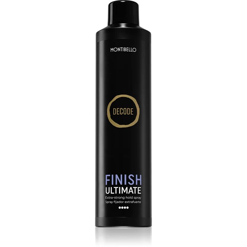 Montibello Decode Finish Ultimate Spray lak za lase z ekstra močnim utrjevanjem odporna proti zračni vlagi 400 ml