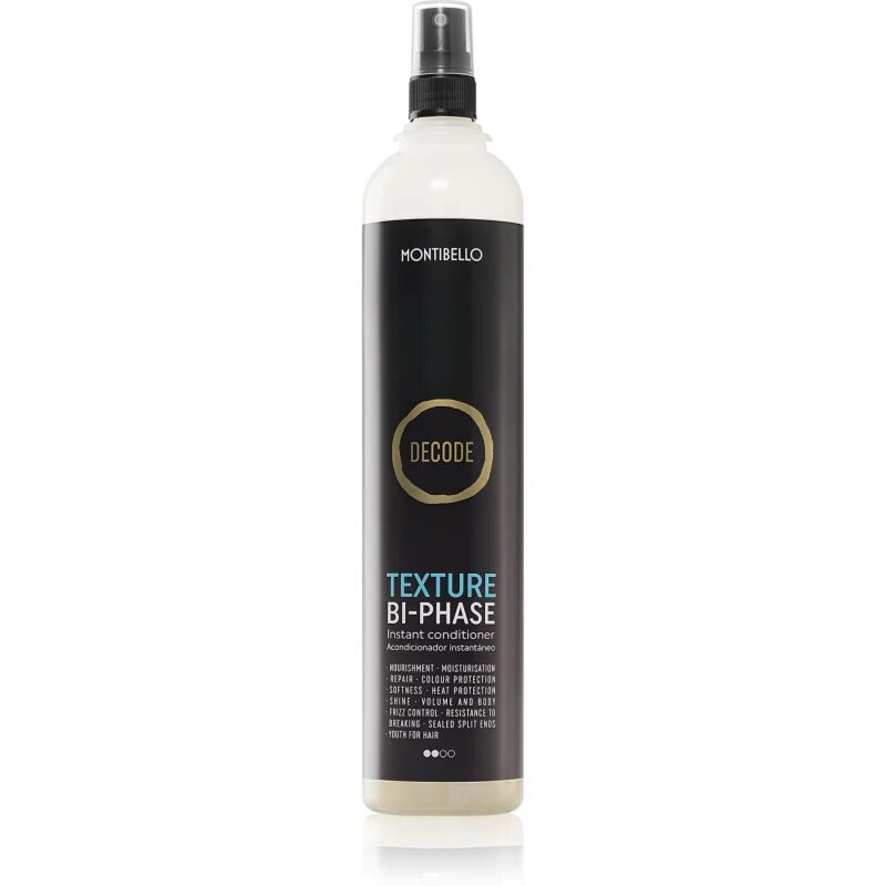 Montibello Decode Texture BI-PHASE balzam brez spiranja za lažje razčesavanje las 400 ml