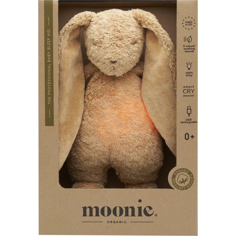 Moonie The Humming Friend 2.0 Organic Cappuccino ninica z melodijo 1 kos