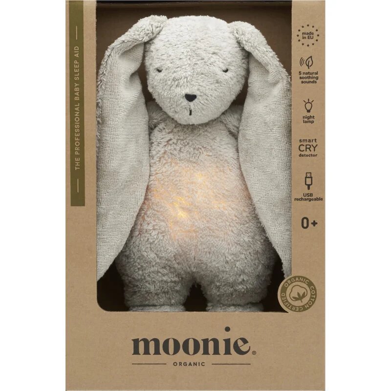 Moonie The Humming Friend 2.0 Organic Grey ninica z melodijo 1 kos