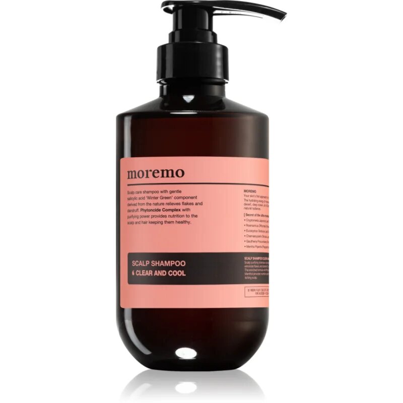 moremo Scalp Shampoo Clear And Cool globinsko čistilni šampon proti prhljaju 500 ml