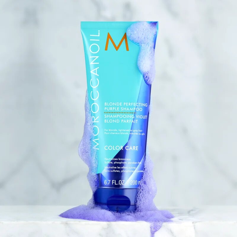 Moroccanoil Color Care Shampoo vijoličen toniran šampon za blond lase 200 ml