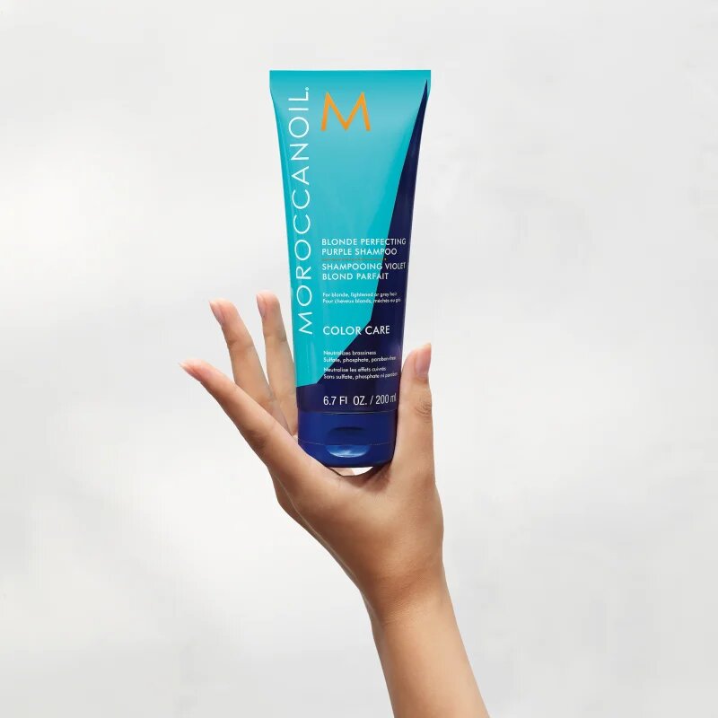Moroccanoil Color Care Shampoo vijoličen toniran šampon za blond lase 200 ml