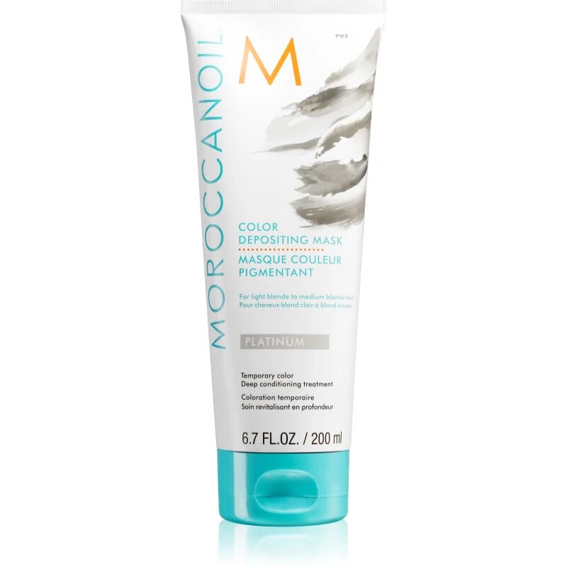 Moroccanoil Color Depositing nežna hranilna maska brez permanentnih barvnih pigmentov Platinum 200 ml