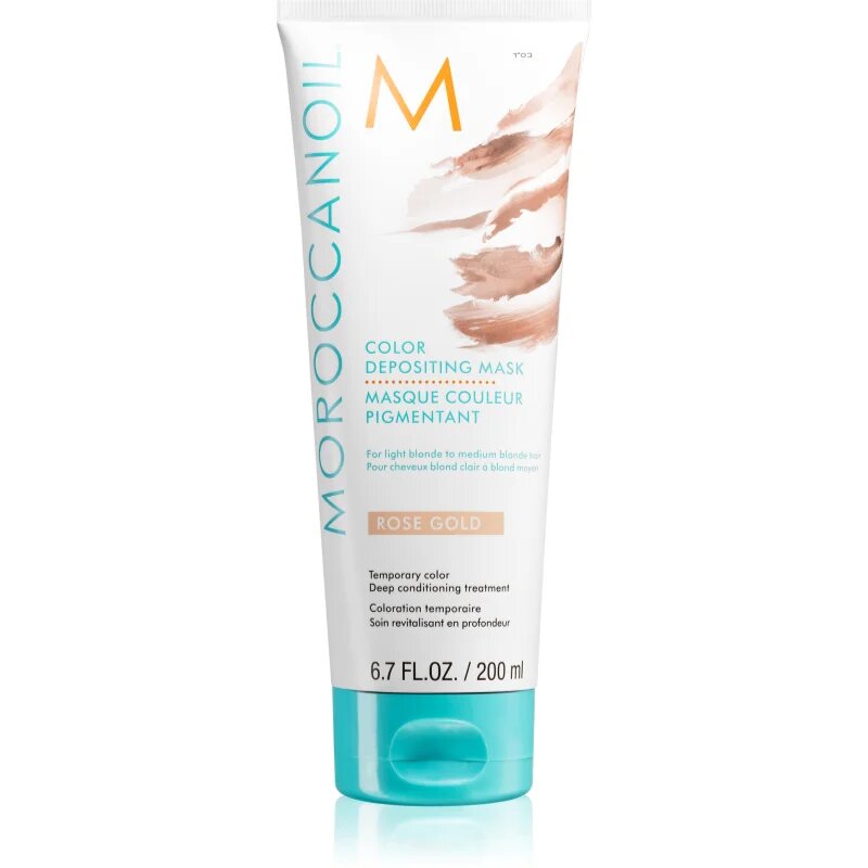Moroccanoil Color Depositing nežna hranilna maska brez permanentnih barvnih pigmentov Rose Gold 200 ml