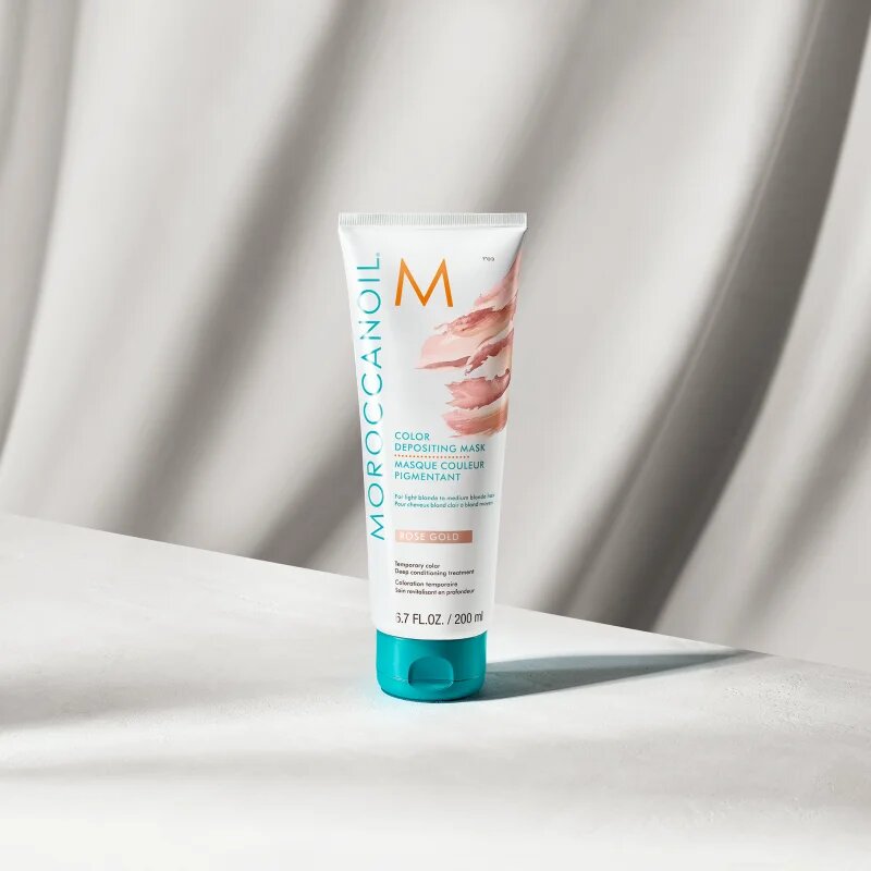 Moroccanoil Color Depositing nežna hranilna maska brez permanentnih barvnih pigmentov Rose Gold 200 ml