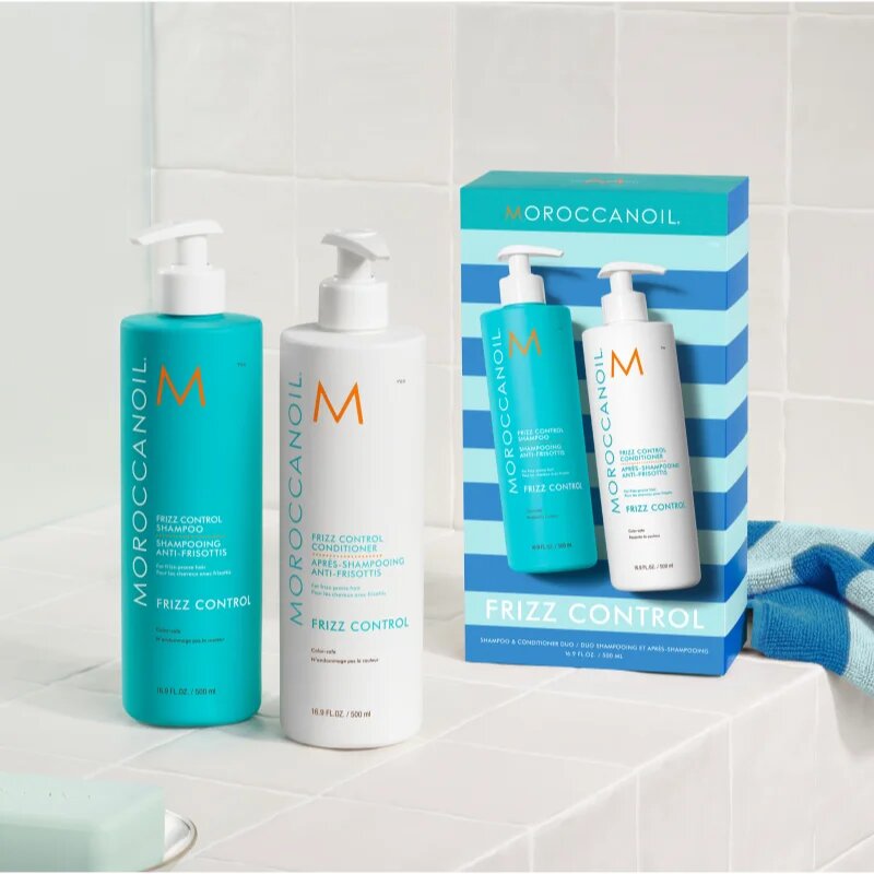 Moroccanoil Frizz Control Shampoo & Conditioner Duo set proti krepastim lasem