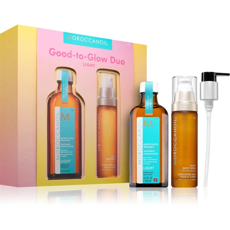 Moroccanoil Good-to-Glow Duo Light set za lase in telo 1 kos