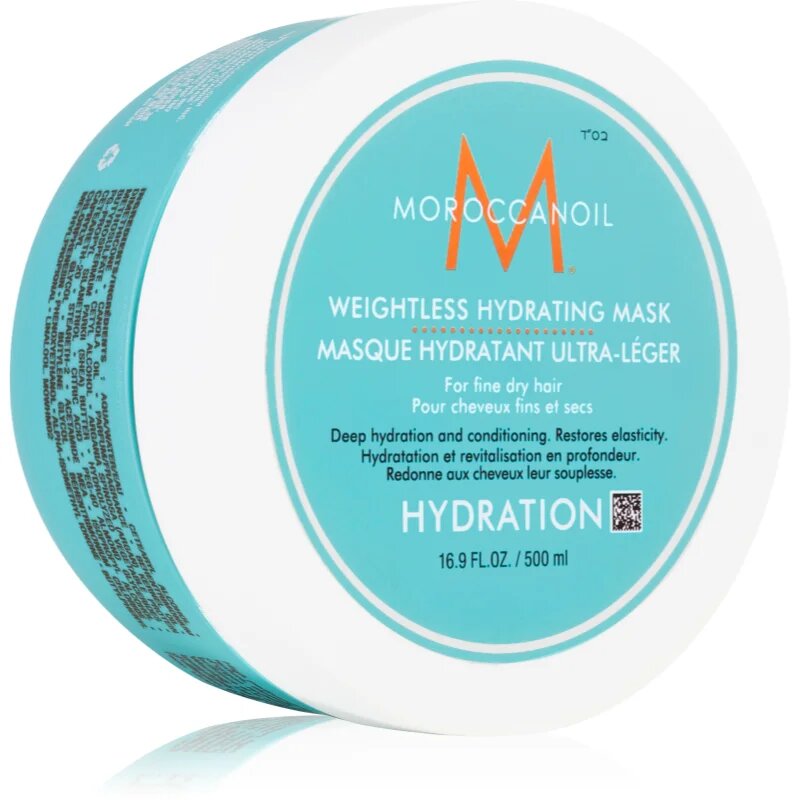 Moroccanoil Hydration Weightless Hydrating Mask globinsko vlažilna maska za suhe in krhke lase 500 ml