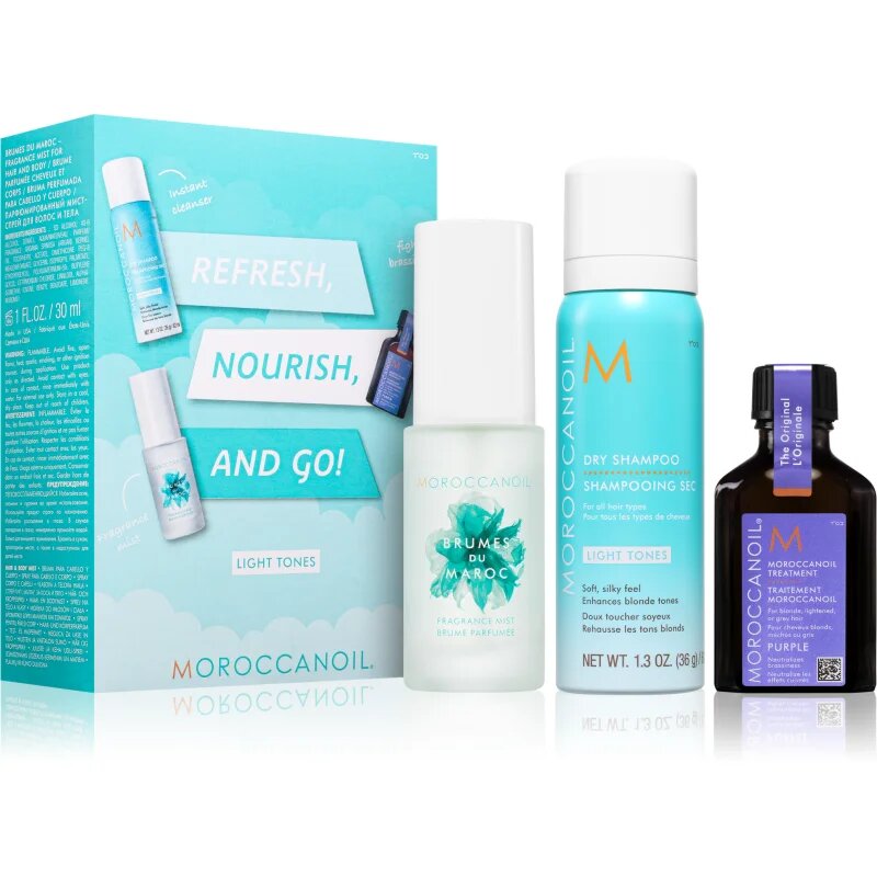 Moroccanoil Refresh Nourish and Go! (Light Tones) set za blond lase za ženske
