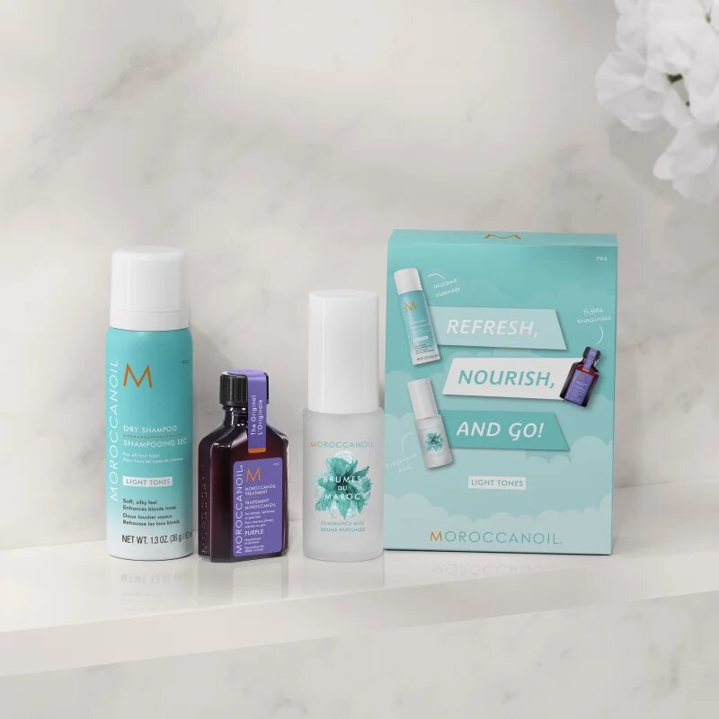 Moroccanoil Refresh Nourish and Go! (Light Tones) set za blond lase za ženske