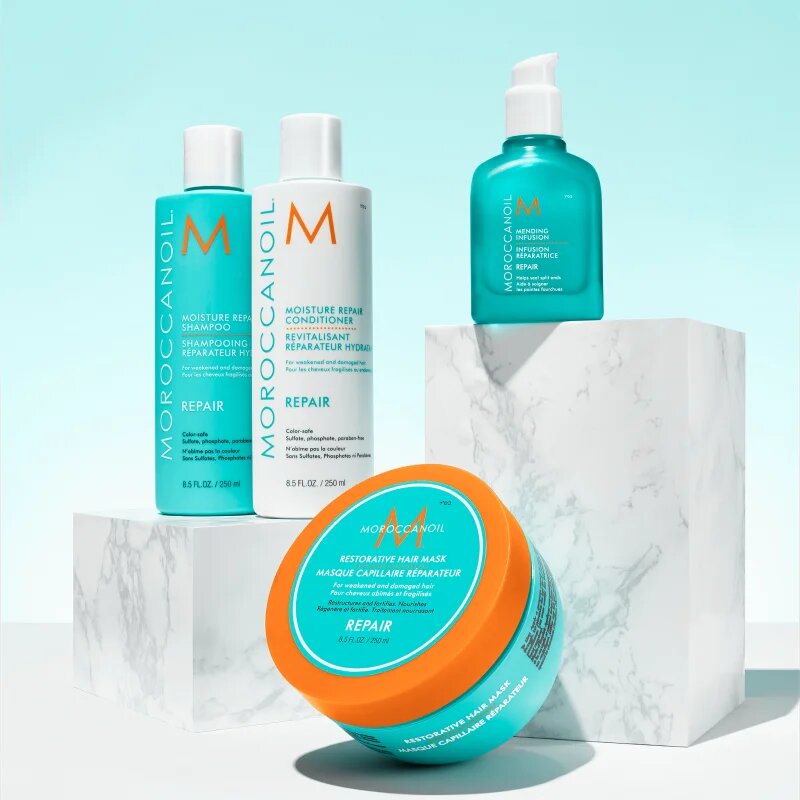 Moroccanoil Repair balzam za poškodovane in kemično obdelane lase brez sulfatov 250 ml