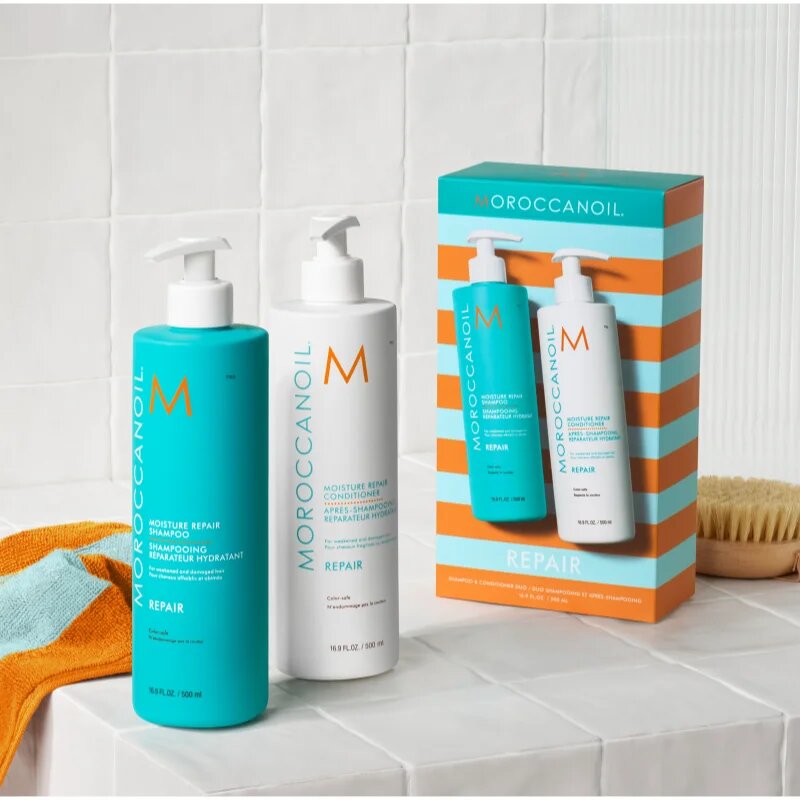 Moroccanoil Repair Shampoo & Conditioner Duo set za poškodovane in kemično obdelane lase