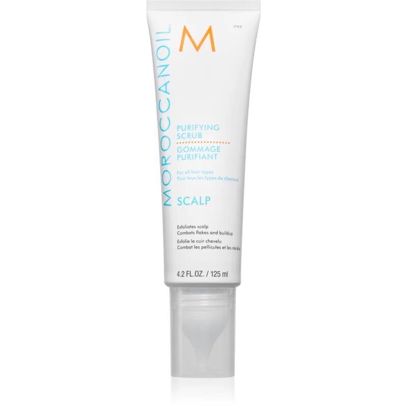 Moroccanoil Scalp Purifying Scrub nežni čistilni piling s pomirjajočim učinkom za lasišče 125 ml