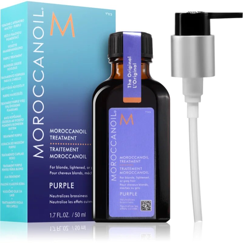 Moroccanoil Treatment Purple hranilno olje za blond in sive lase 50 ml