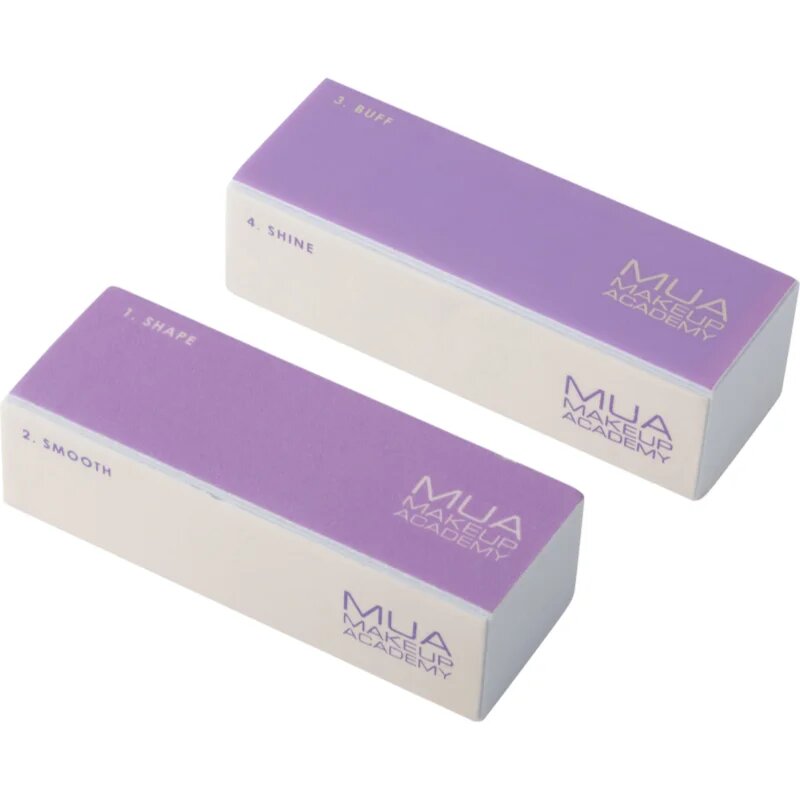 MUA Makeup Academy 4 Way Nail Block štiristranski blok za poliranje nohtov 2x1 kos