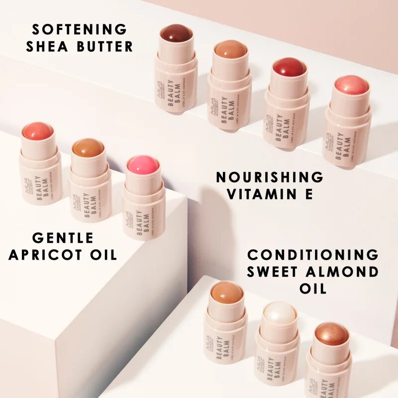 MUA Makeup Academy Beauty Balm kremasto rdečilo v paličici odtenek Hollywood Rose 4 g