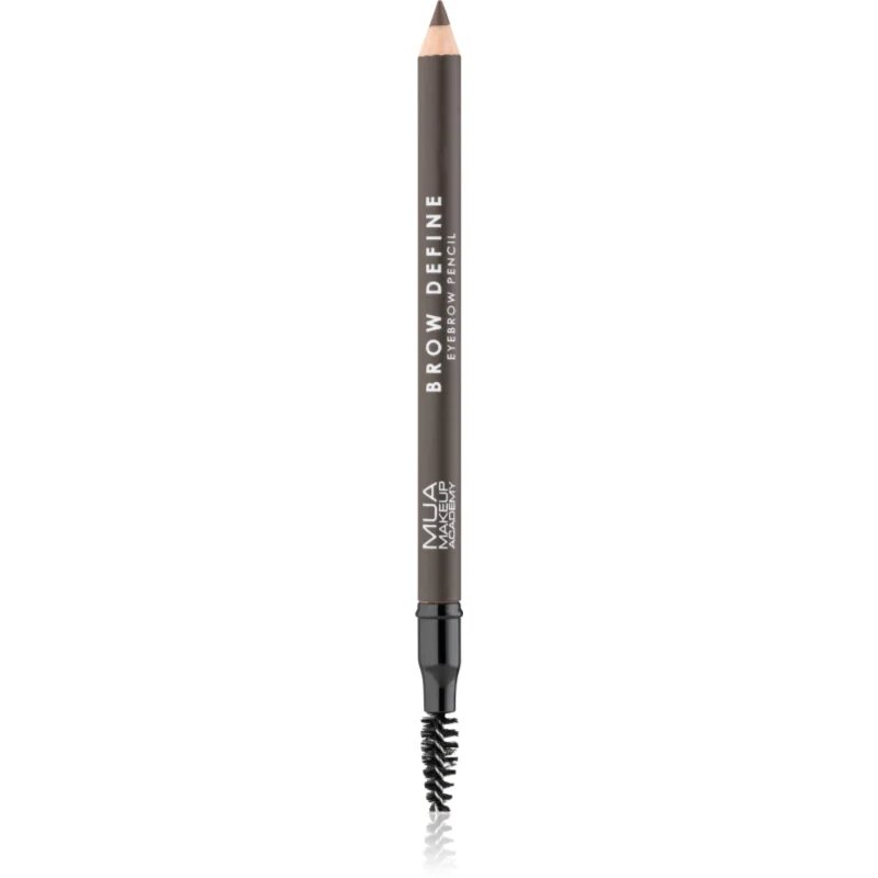 MUA Makeup Academy Brow Define dolgoobstojni svinčnik za obrvi s krtačko odtenek Dark Brown 12 g