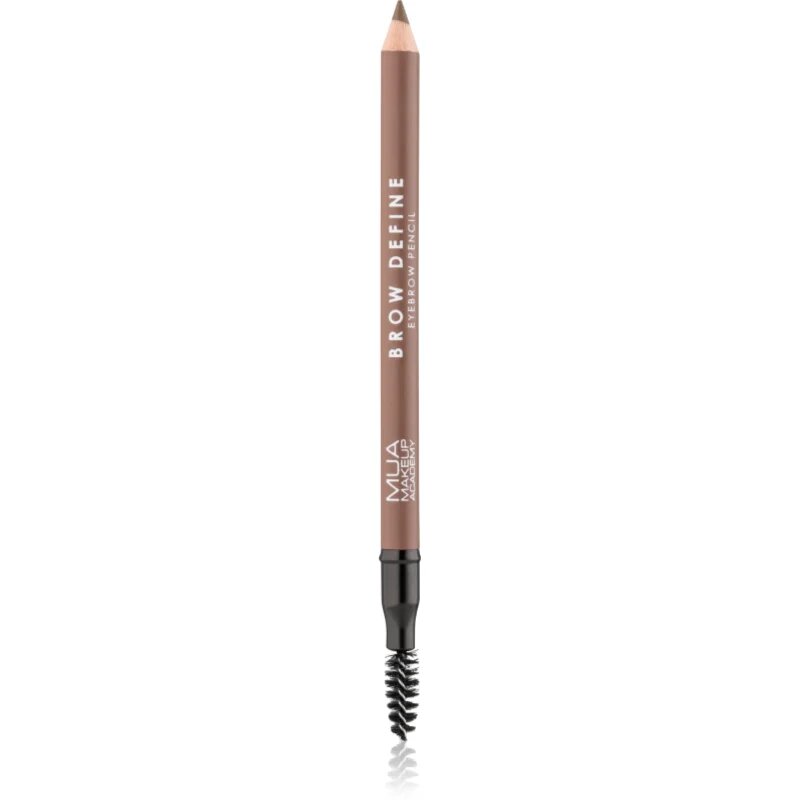 MUA Makeup Academy Brow Define dolgoobstojni svinčnik za obrvi s krtačko odtenek Mid Brown 1.2 g