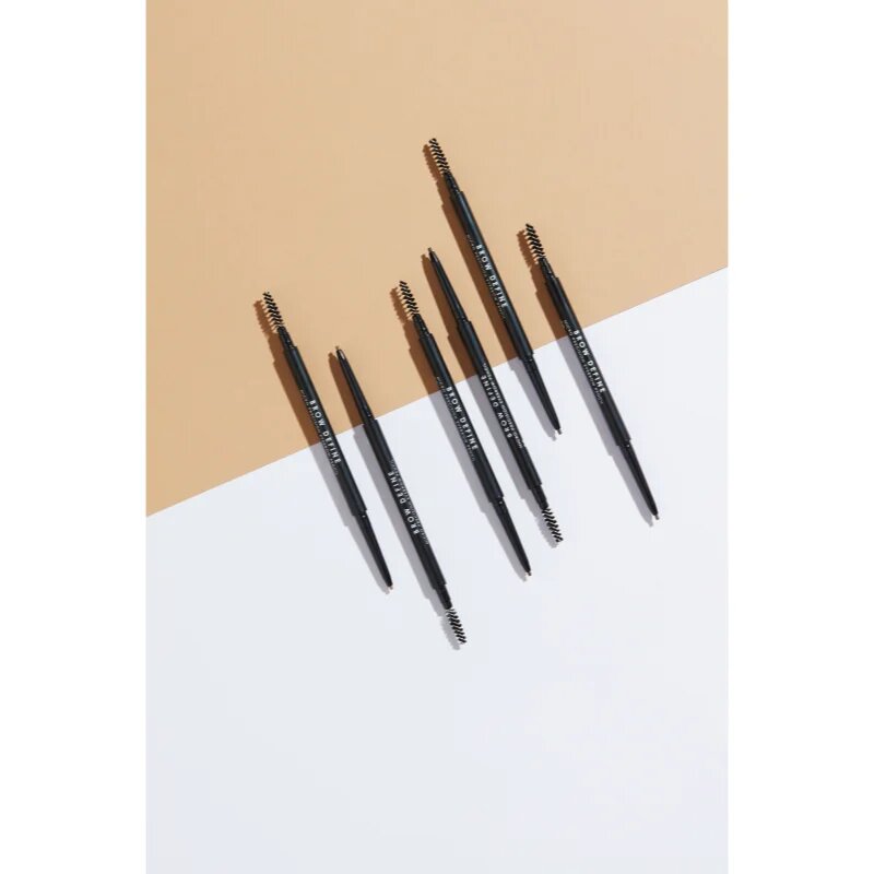 MUA Makeup Academy Brow Define natančni svinčnik za obrvi s krtačko odtenek Dark Brown 0.05 g