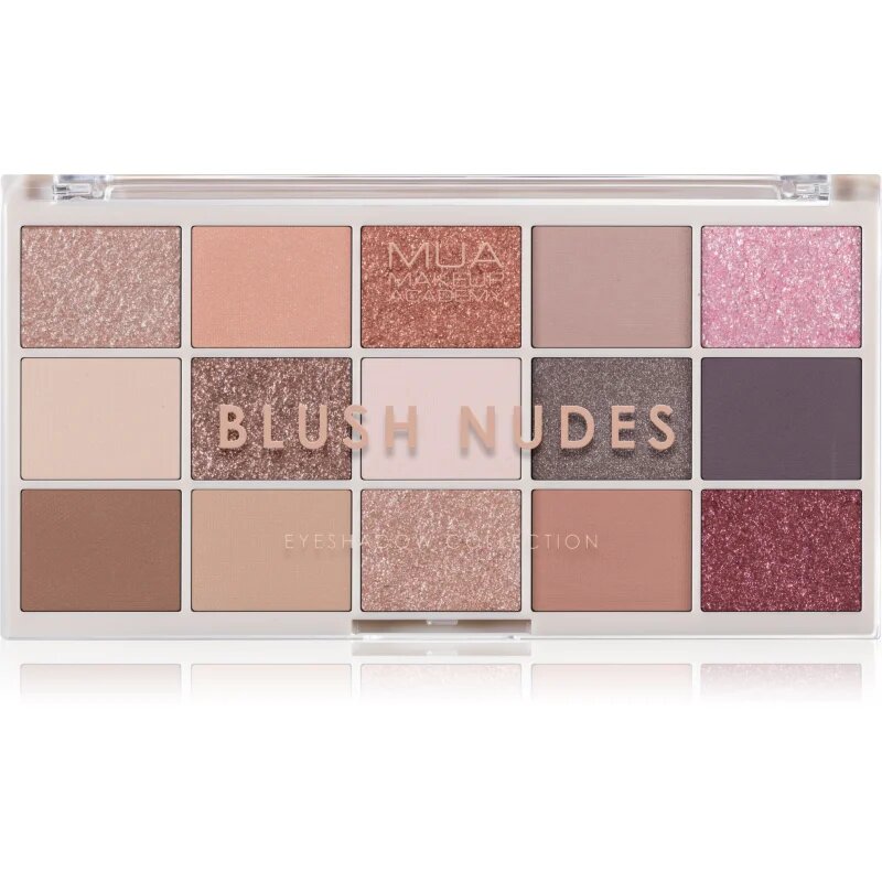 MUA Makeup Academy Eyeshadow Collection 15 Shade Palette paleta senčil za oči odtenek Blush Nudes 12 g
