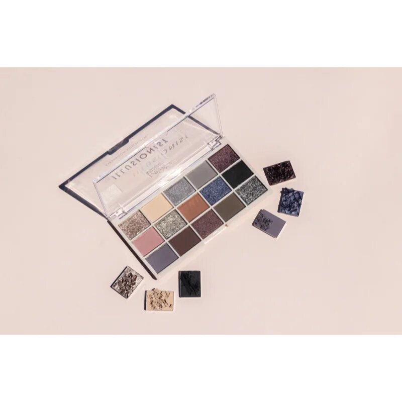 MUA Makeup Academy Eyeshadow Collection 15 Shade Palette paleta senčil za oči odtenek Illusionist 12 g