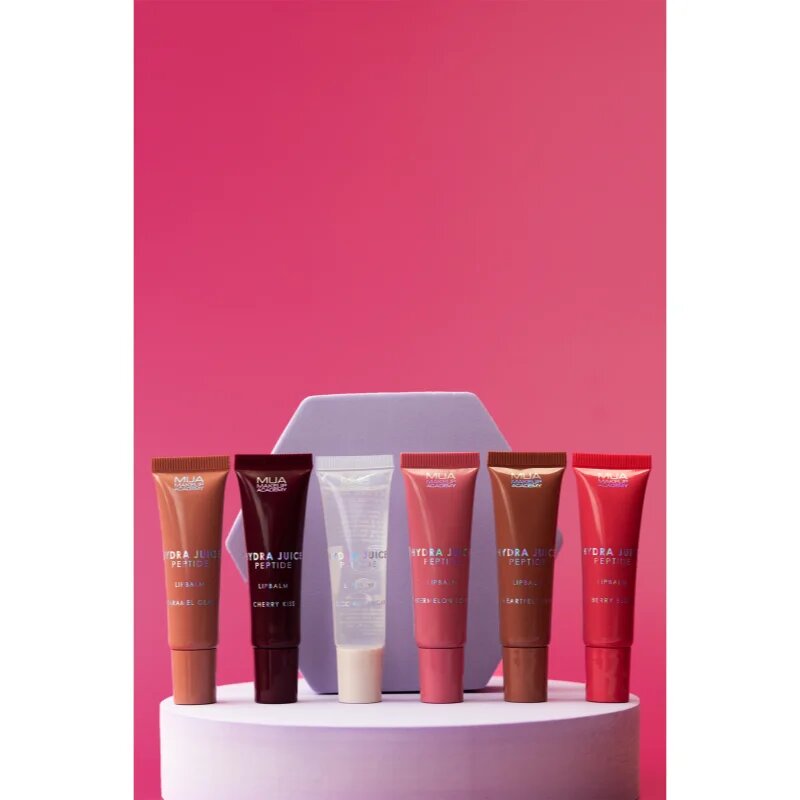 MUA Makeup Academy Hydra Juice Peptide Lip Balm vlažilni balzam za ustnice za sijaj dišave Raspberry Jam 10 ml