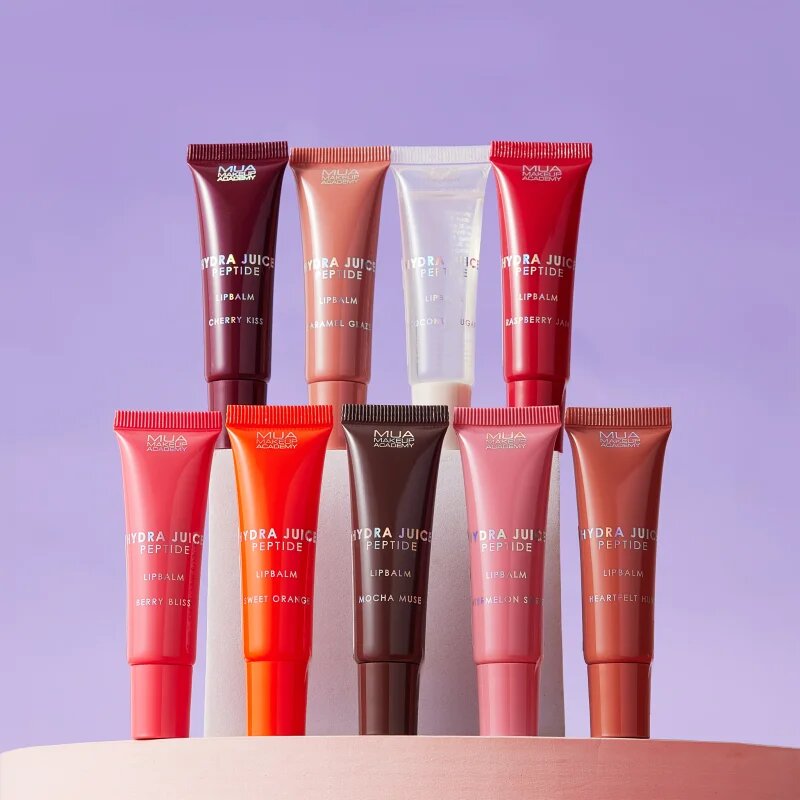 MUA Makeup Academy Hydra Juice Peptide Lip Balm vlažilni balzam za ustnice za sijaj dišave Raspberry Jam 10 ml