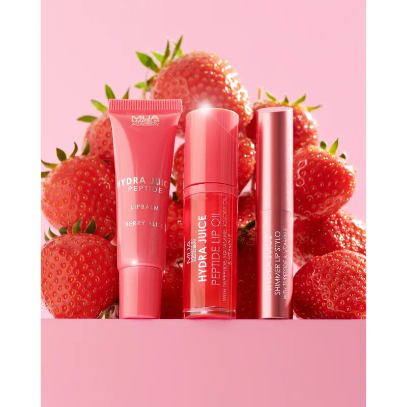 MUA Makeup Academy Hydra Juice Peptide Shimmer Lip Stylo bleščeča šminka s hranilnim učinkom odtenek Berry Bliss 1.5 g
