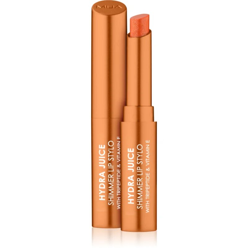 MUA Makeup Academy Hydra Juice Peptide Shimmer Lip Stylo bleščeča šminka s hranilnim učinkom odtenek Sweet Orange 1.5 g