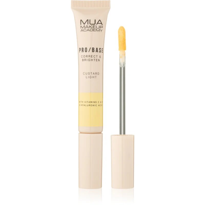 MUA Makeup Academy PRO/BASE Colour Corrector korektor in osvetljevalec odtenek Correct & Brighten – Custard Light 10 ml