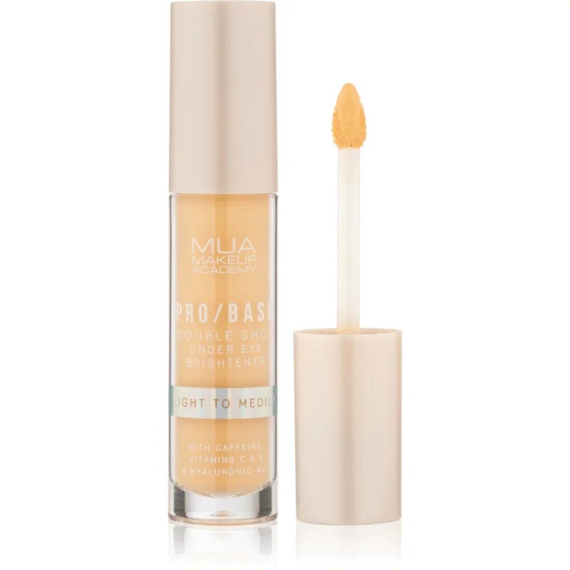 MUA Makeup Academy PRO/BASE Double Shot osvetljevalec za oči s kofeinom odtenek Light to Medium 5 ml