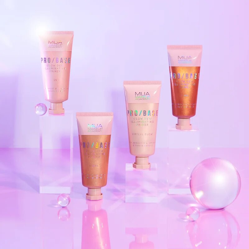 MUA Makeup Academy PRO/BASE Glow Dew posvetlitvena podlaga odtenek Spark 30 ml