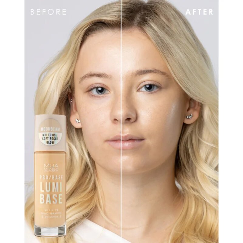 MUA Makeup Academy PRO/BASE Lumi Base posvetlitvena podlaga za ličila (primer) odtenek Moonbeam (Neutral) 33 ml