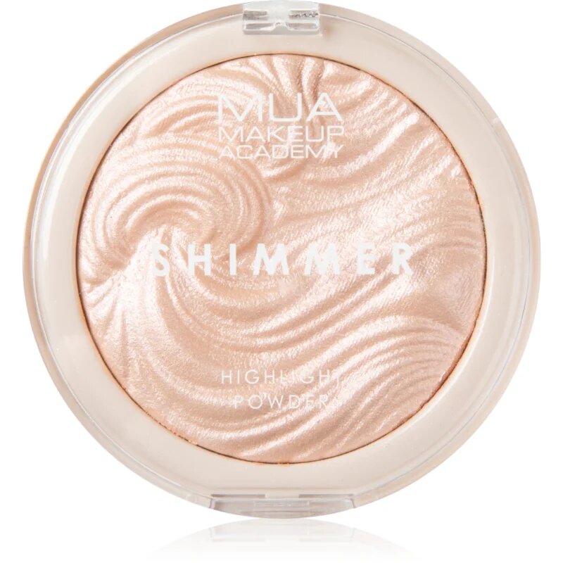 MUA Makeup Academy Shimmer kompaktni pudrasti osvetljevalec odtenek Pink Shimmer 8 g