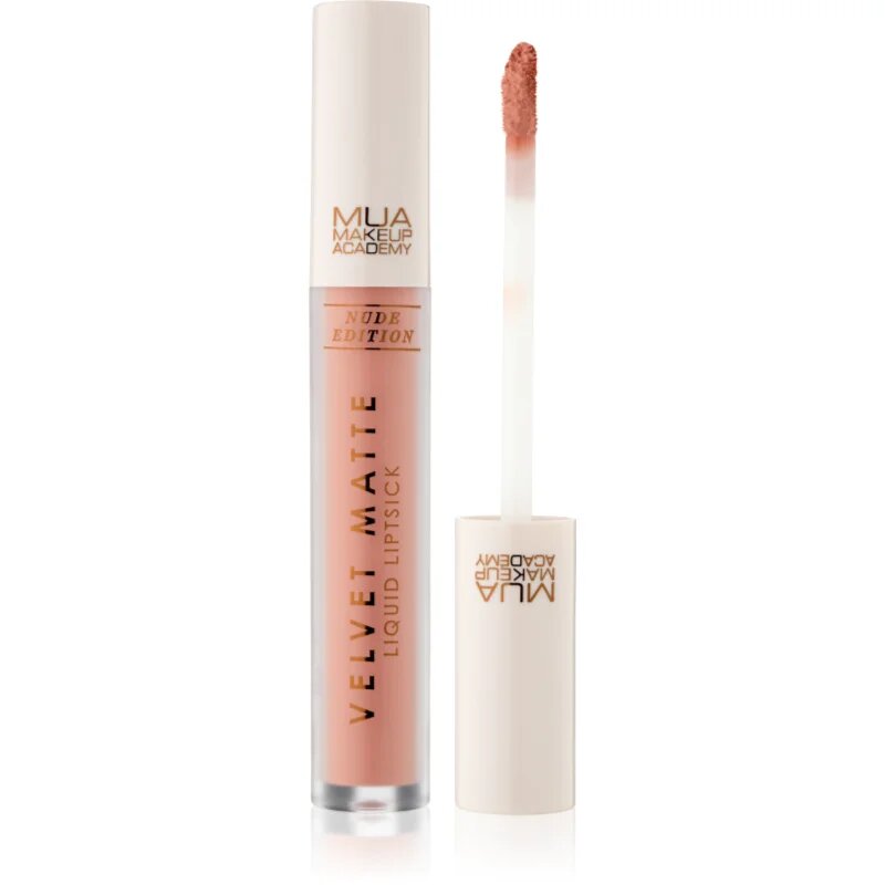 MUA Makeup Academy Velvet Matte Nude Edition mat tekoča šminka odtenek Mocha 3 ml