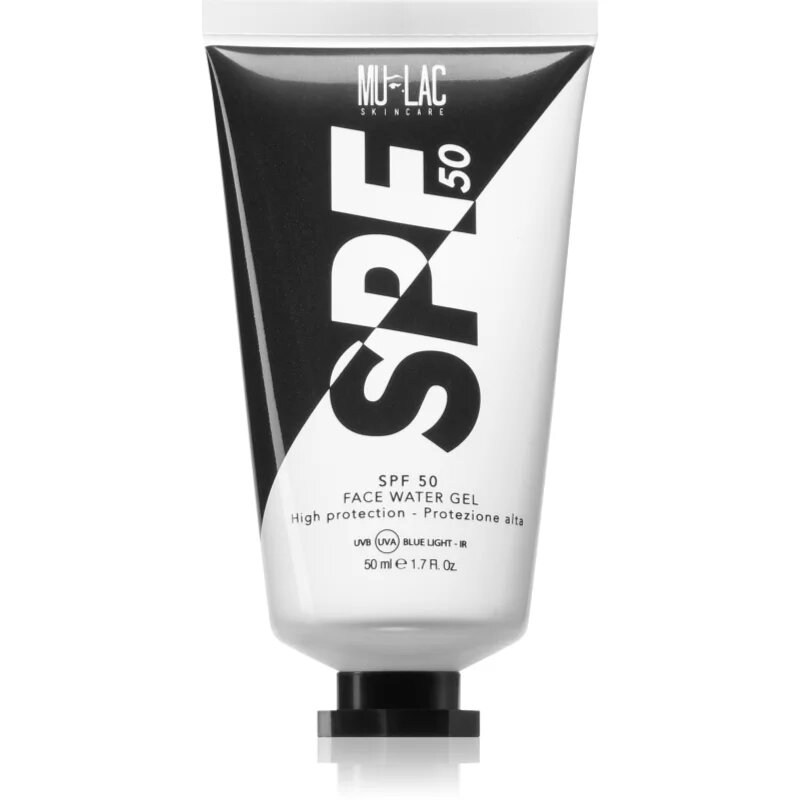 Mulac Cosmetics SPF 50 zaščitna gelasta krema za obraz SPF 50 50 ml