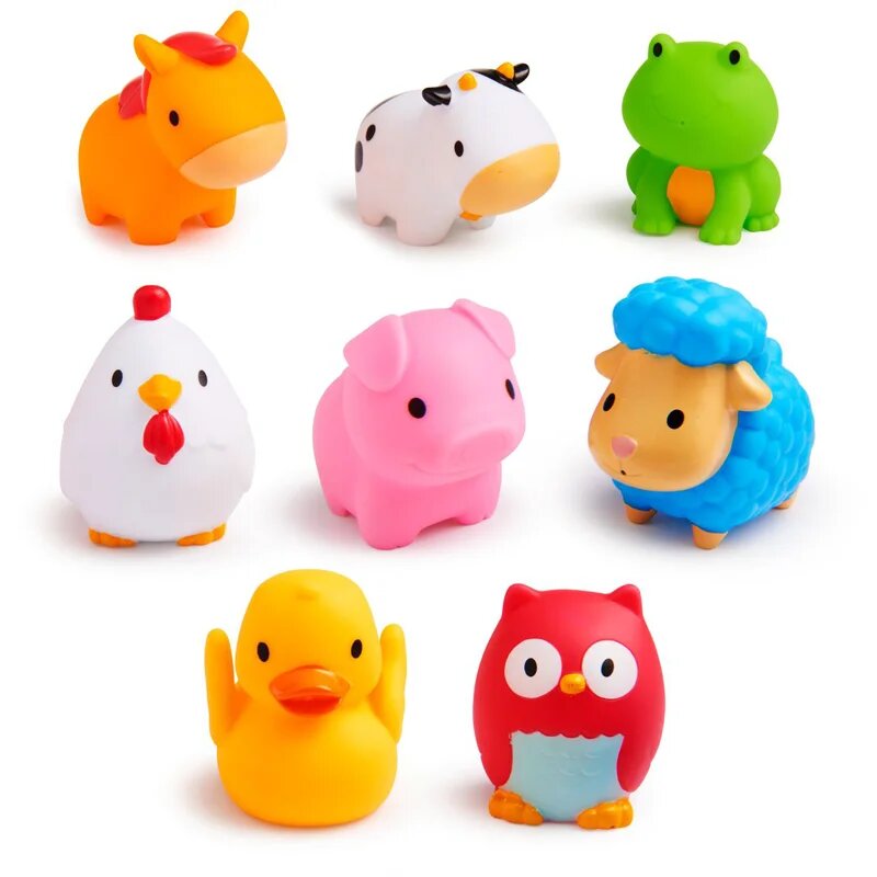 Munchkin Bath Farm Bath Squirts igrača za v vodo 9 m+ 8 kos