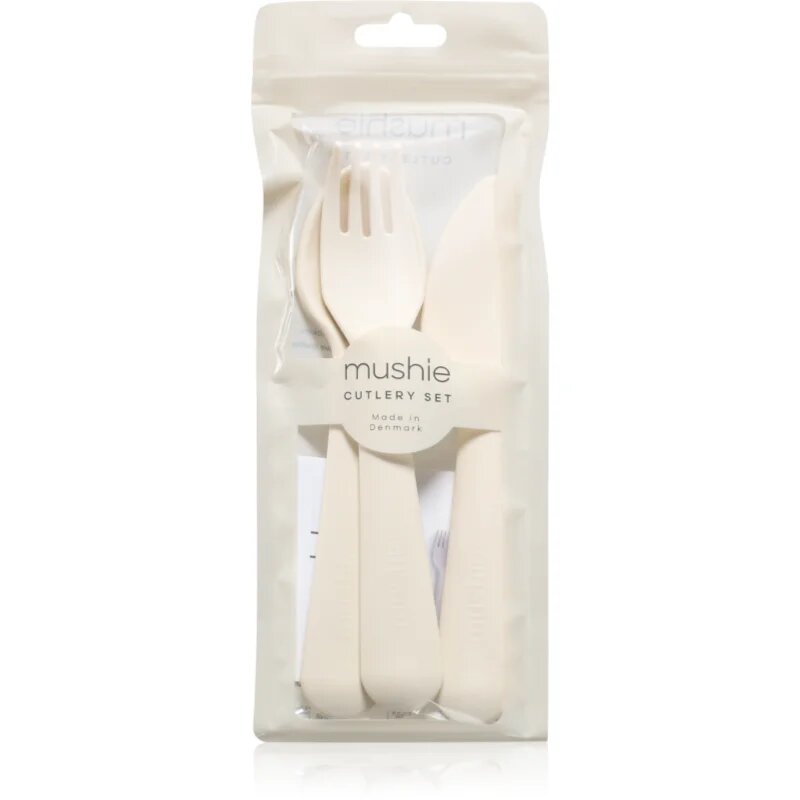 Mushie Cutlery pribor za otroke 3y+ Ivory 3 kos