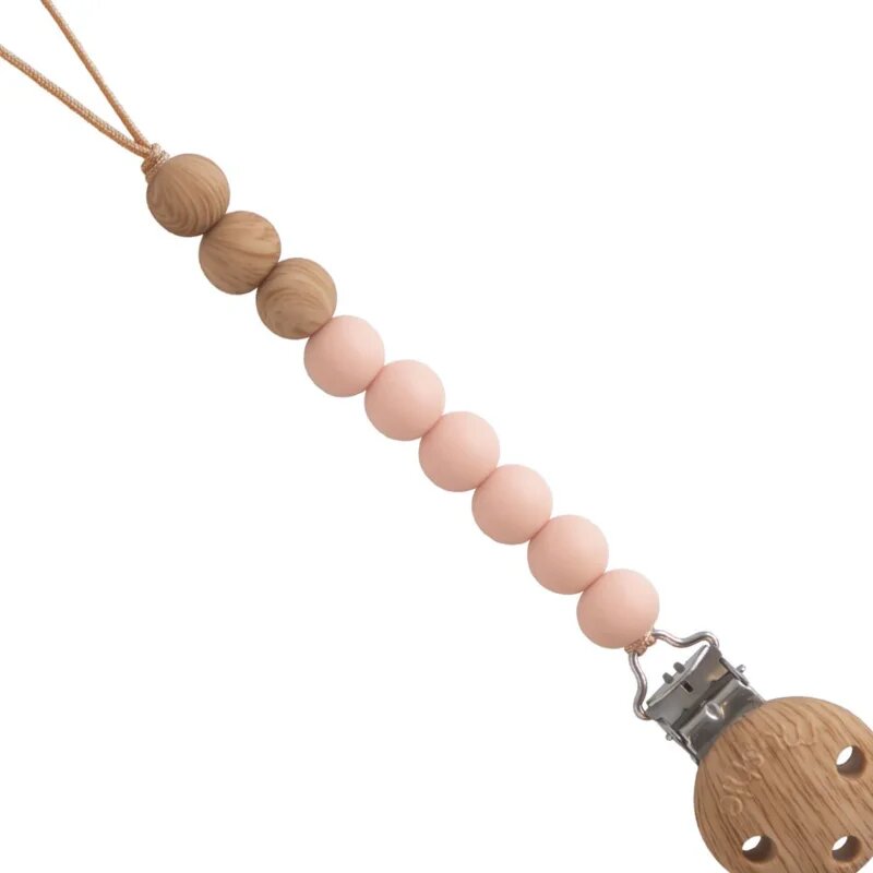 Mushie Eva držalo za dudo Blush 1 kos