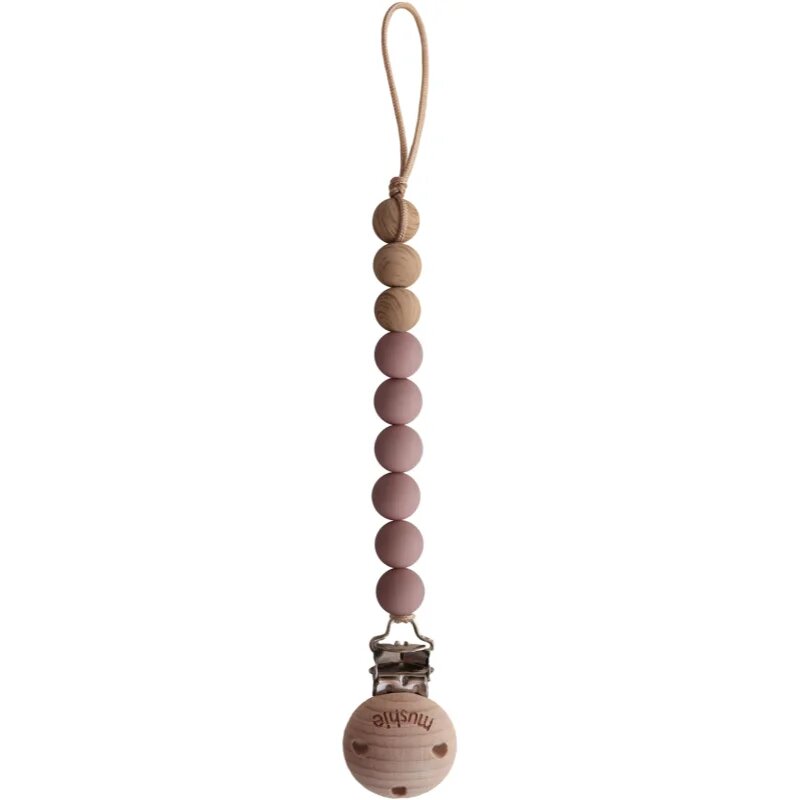 Mushie Eva držalo za dudo Cloudy Mauve 1 kos