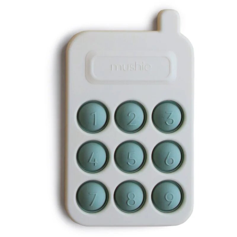 Mushie Pop-It Phone aktivnostna igrača za otroke Cambridge Blue 10m+ 1 kos