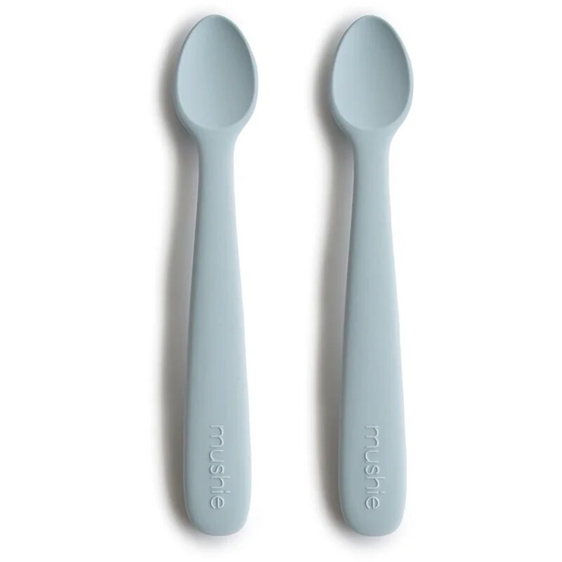 Mushie Silicone Feeding Spoons žlička Powder Blue 2 kos