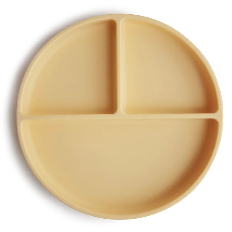 Mushie Silicone Suction Plate deljeni krožnik s priseskom Daffodil 1 kos