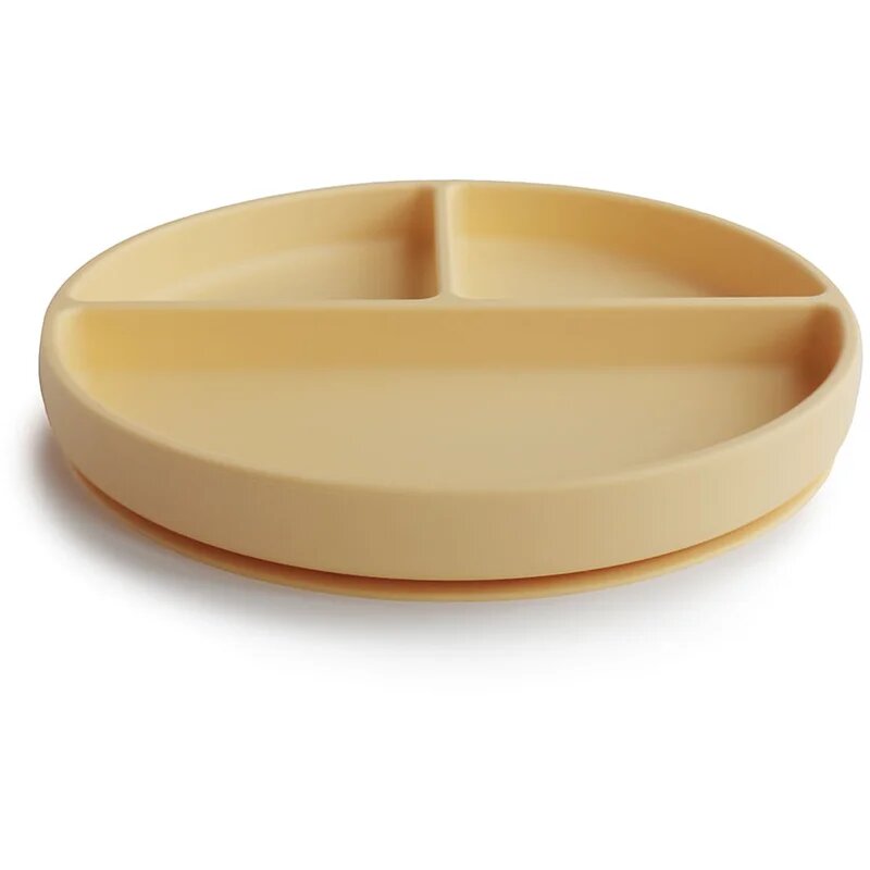 Mushie Silicone Suction Plate deljeni krožnik s priseskom Daffodil 1 kos