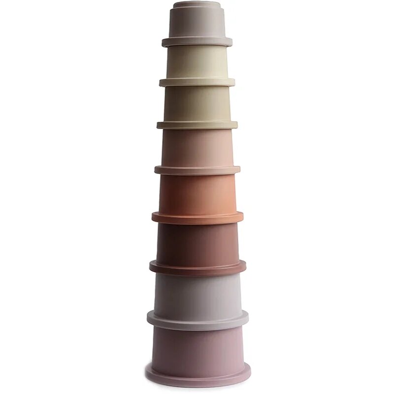 Mushie Stacking Cups Toy igrača 3v1 Petal 8 kos