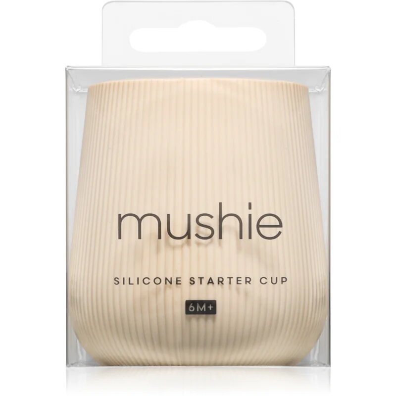 Mushie Starter Training Cup otroški lonček Shifting Sand 6m+ 1 kos