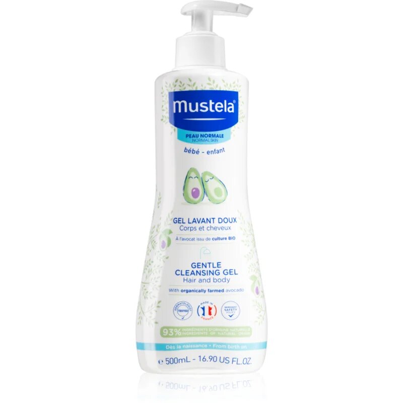 Mustela Bébé Bain gel za umivanje las in telesa za otroke 500 ml