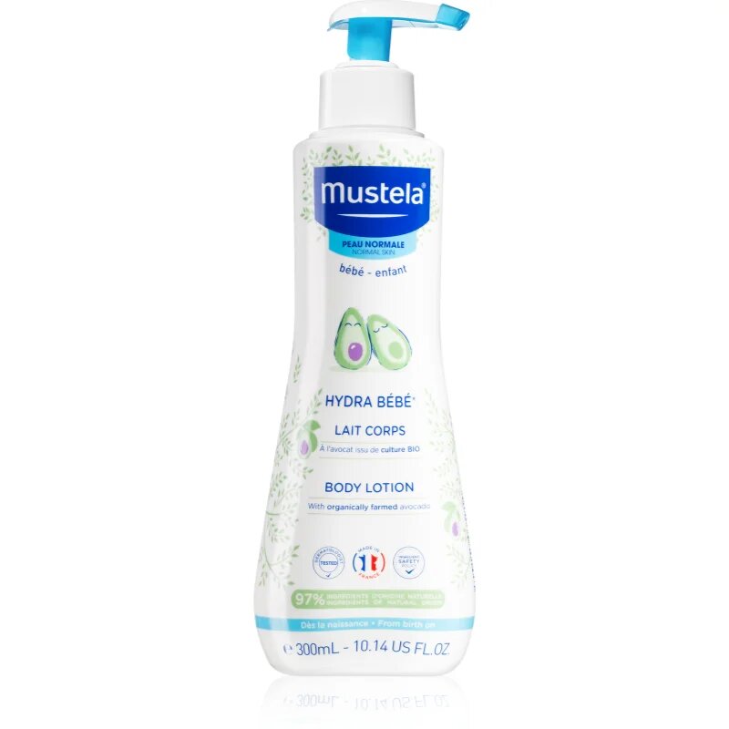 Mustela Bébé Hydra Bébé vlažilni losjon za telo za otroško kožo 300 ml