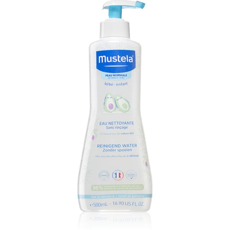 Mustela Bébé No Rinse Cleansing Water čistilna voda za otroke od rojstva 500 ml